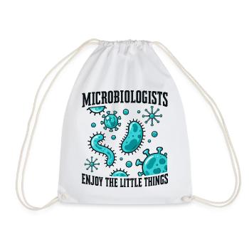 Mikrobiologie Lustiger Wissenschaftler Mikrobiologe Kunst - Turnbeutel - Weiß - Vorne