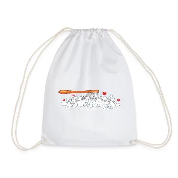 Dents Brosse à dents Soins dentaires Fun - Sac de sport léger - blanc - Devant