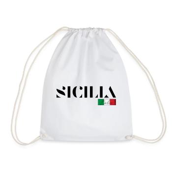 SIZILIEN SICILIA ITALIEN ITALIA URLAUB (b) - Turnbeutel - Weiß - Vorne
