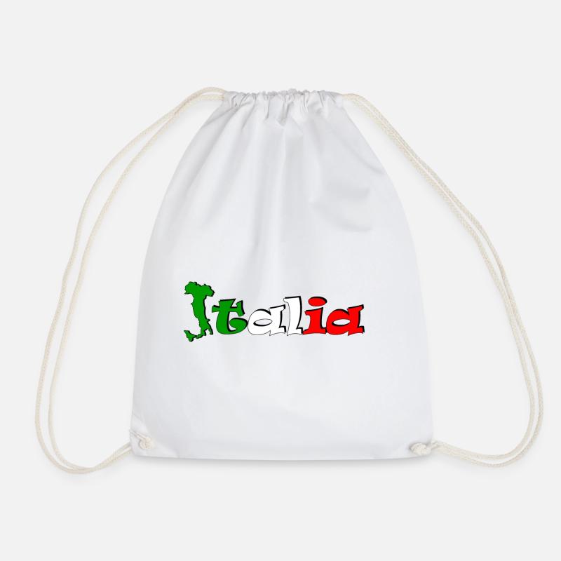T-shirt logo Italia - Turnbeutel - Weiß