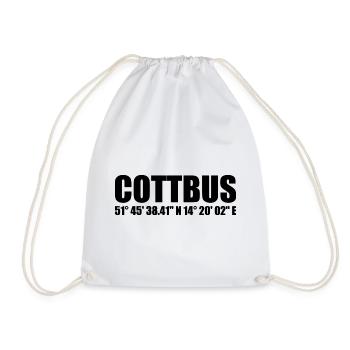 Cottbus Koordinaten - Turnbeutel - Weiß - Vorne