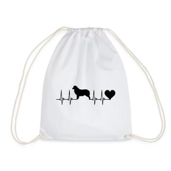 Australian Shepherd , Hund, Herz, Puls, Tiere, EKG - Turnbeutel - Weiß - Vorne