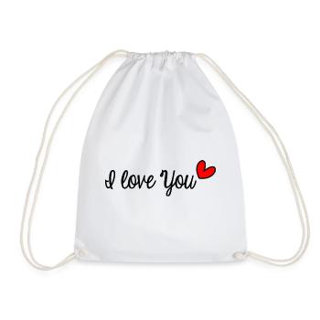 HEART. HAPPY BIRTHDAY. HAPPY BIRTHDAY - Drawstring Bag - white - Front