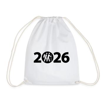 Hiking 2026, Camino, Pilgrimage, Way of St. James - Drawstring Bag - white - Front