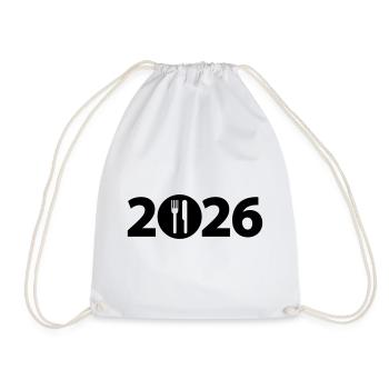 Chef 2026, Chef 2026, Restaurant 2026 - Drawstring Bag - white - Front