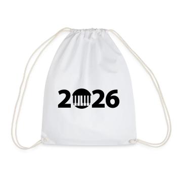 Piano 2026, Concert 2026, Pianist 2026 - Drawstring Bag - white - Front
