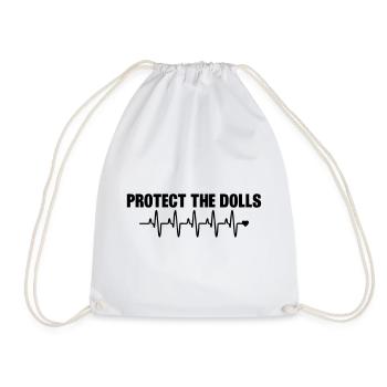 Protect_the_Dolls_herzschlag - Turnbeutel - Weiß - Vorne