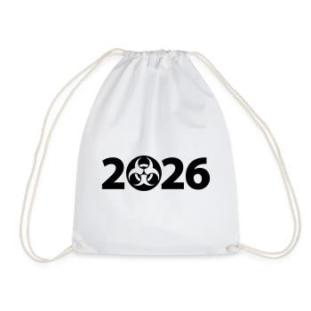 Biohazard 2026, Danger 2026, Spam 2026 - Drawstring Bag - white - Front