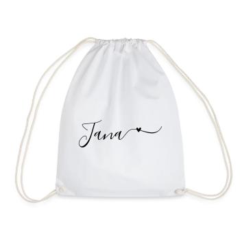 Prénom Jana Prénom décoratif - Sac de sport léger - blanc - Devant