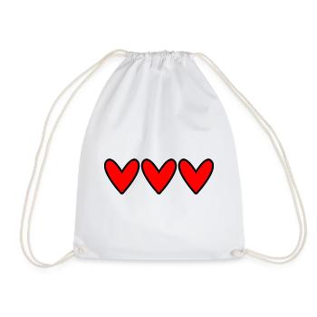 HERZ. PAAR. VALENTINSTAG. GERADE VERHEIRATET. Junggesellinnenabschied. - Turnbeutel - Weiß - Vorne