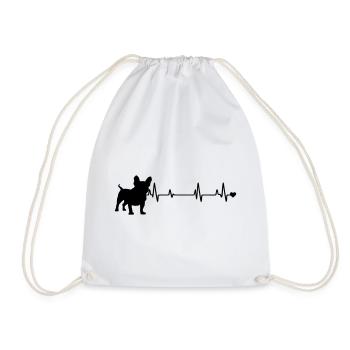Chien - Sac de sport léger - blanc - Devant