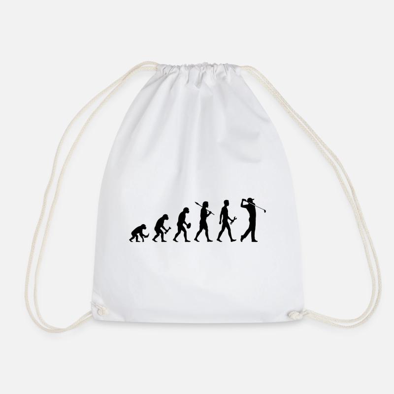 Evolution Golfspieler Golf - Turnbeutel - Weiß