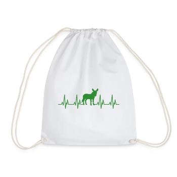 Donkey heartbeat - Drawstring Bag - white - Front