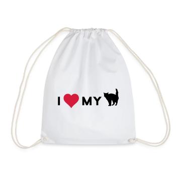 i love my cat - Sac de sport léger - blanc - Devant
