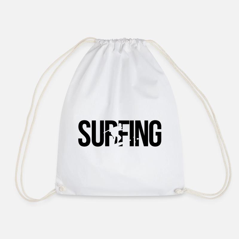 surfing Surfen - Turnbeutel - Weiß