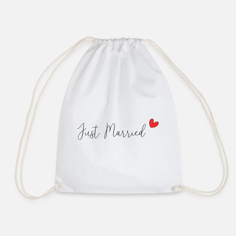 JUST MARRIED. ES LEBE DIE EHE. VALENTINSTAG - Turnbeutel - Weiß