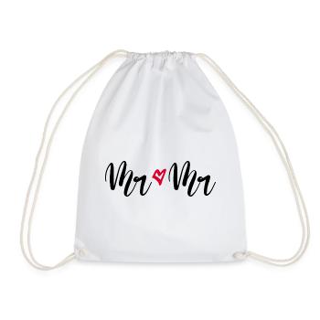 Mr & Mr Wedding Wedding Gay Couple - Drawstring Bag - white - Front