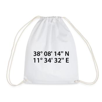 Munich Coordinates - Drawstring Bag - white - Front