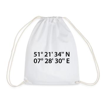 Hagen coordinates - Drawstring Bag - white - Front