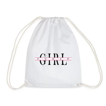 Lettrage Girl Power - Sac de sport léger - blanc - Devant
