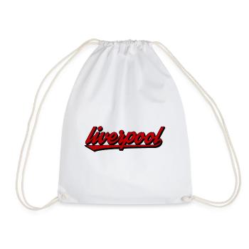Lettrage rétro de football rouge - Sac de sport léger - blanc - Devant