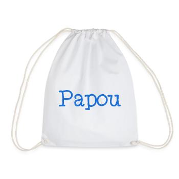 PAPOU. PAPA. FÊTE DES PÈRES. BONNE FÊTE PAPA - Sac de sport léger - blanc - Devant