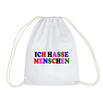 Ich hasse menschen - Turnbeutel - Weiß - Vorne