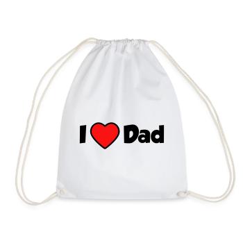 I love Dad - Turnbeutel - Weiß - Vorne