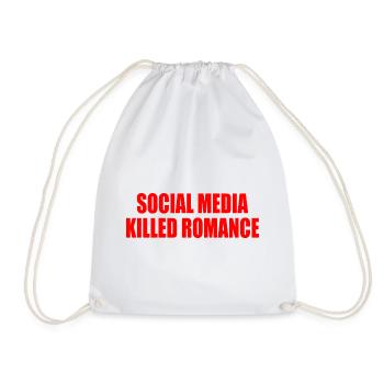 social media killed romance - Turnbeutel - Weiß - Vorne