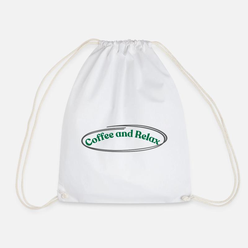 Coffee and relax - Drawstring Bag - white