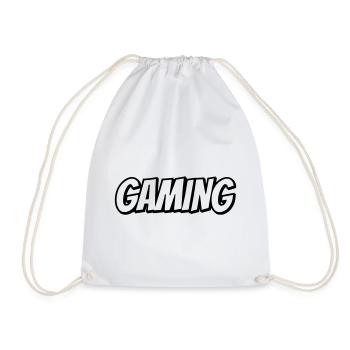 Gaming_Aufschrift - Sac de sport léger - blanc - Devant