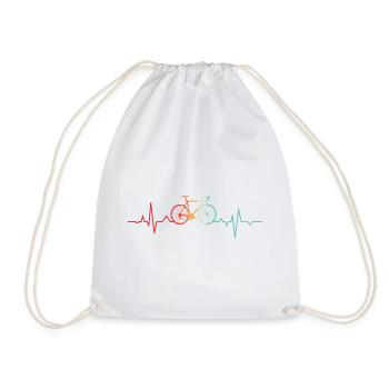 Bicycle Heartbeat vintage - Sac de sport léger - blanc - Devant
