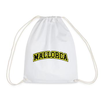 Mallorca Schriftzug - Turnbeutel - Weiß - Vorne