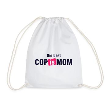 Meilleure chemise de flic, c’est maman - Sac de sport léger - blanc - Devant