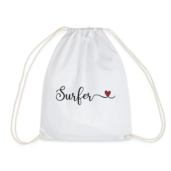 Surfer Heart - Turnbeutel - Weiß - Vorne