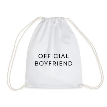 OFFICIAL BOYFRIEND - Drawstring Bag - white - Front