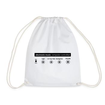 musique electronique - Sac de sport léger - blanc - Devant