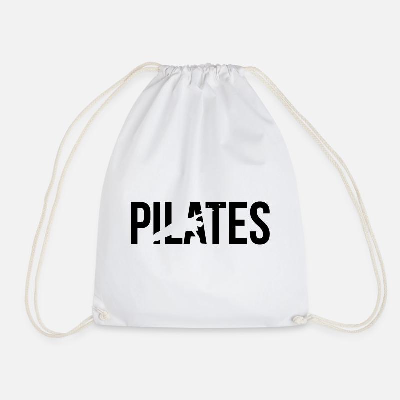 pilates - Drawstring Bag - white