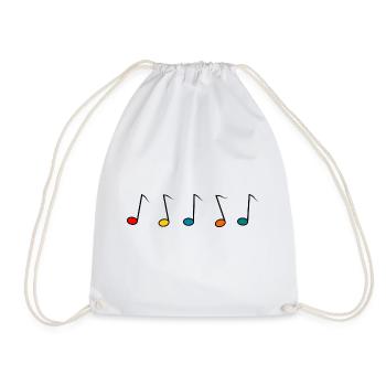 music. rock. MUSIC FESTIVAL. piano. choir. - Drawstring Bag - white - Front