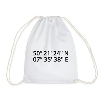 Koblenz coordinates - Drawstring Bag - white - Front