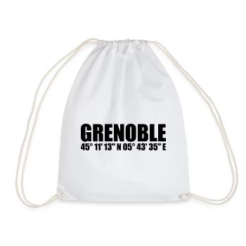 Grenoble coordinates - Drawstring Bag - white - Front