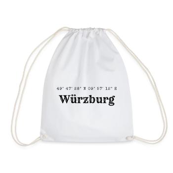 Würzburg coordinates - Drawstring Bag - white - Front