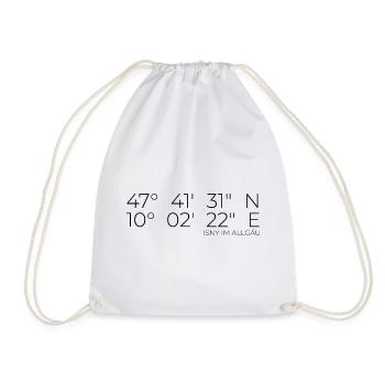 Coordinates Isny im Allgäu - Drawstring Bag - white - Front