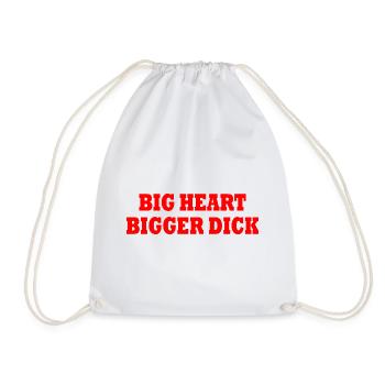 big heart bigger dick - Turnbeutel - Weiß - Vorne