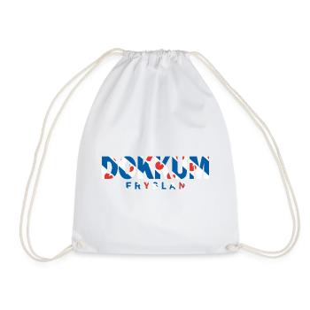 Dokkum Friesland Fryslan Flag Shirt, Hoodie, Bag - Drawstring Bag - white - Front