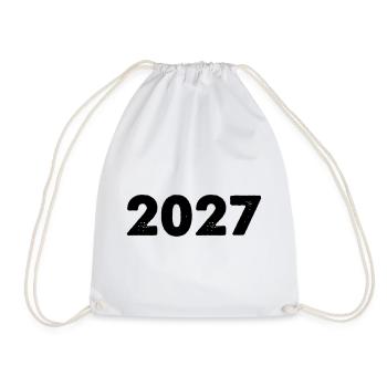 2027 - Drawstring Bag - white - Front