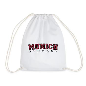 München Munich Germany (Schwarz/Rot) - Turnbeutel - Weiß - Vorne
