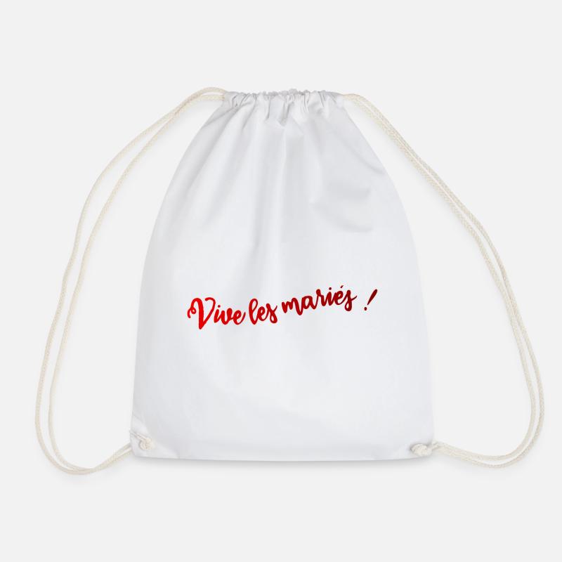 JUST MARRIED. VIVE LES MARIES. SAINT VALENTIN - Sac de sport léger - blanc