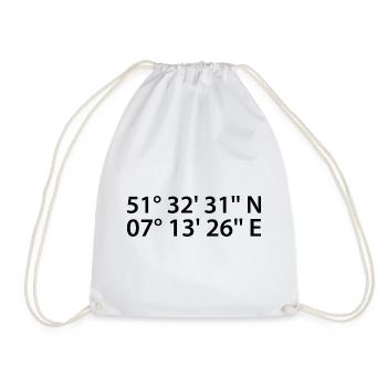 Herne coordinates - Drawstring Bag - white - Front