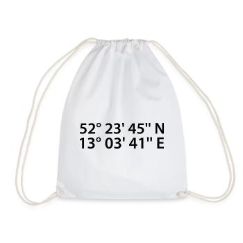 Potsdam Coordinates - Drawstring Bag - white - Front